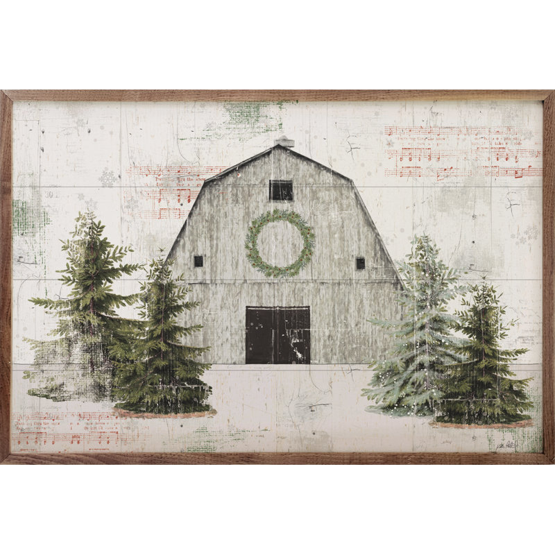 Wooded Holiday I Barn par Katie pertiet, H 5 po x l 8 po