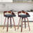 Riggan Faux Leather Upholstered Swivel Bar Stools-671769631