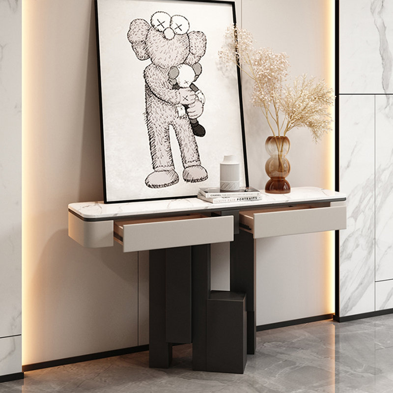 Console moderne de luxe haut de gamme., Gris foncé, H 33,4 po x l 47,2 po x P 13,7 po