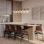 Yisenia 6 - Light Chandelier Kitchen Lighting Dining Ceiling Lights Matte Black Chandelier