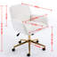 Mobilier de bureau à domicile ajustable - Siège réglable, siège rembourré en mousse, revêtement noir et base en métal doré, idéal pour étudier