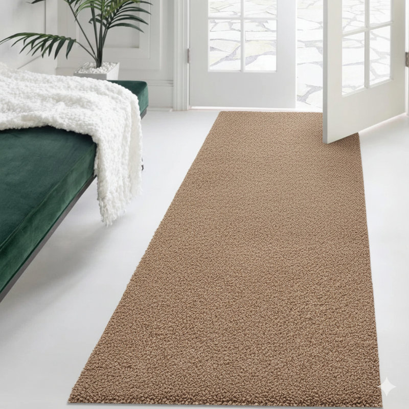 Verona Thick Coffee Shaggy Area Rug – Soft Pile, Non-Slip, Durable Polypropylene Carpet for Living Room, Bedroom & Hallway