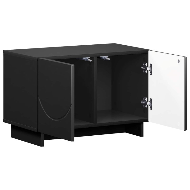 TV Stand, 40cm H x 60cm W x 34.5cm D, Black