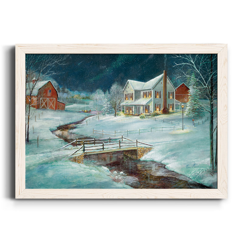 Winter Serenity - reproduction d'art sur toile, H 20 po x l 17 po x P 1,5 po, Blanc