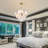 Ingimundur 24" Modern 8 - Light Dimmable Tiered Chandelier with Glass Feather Shades