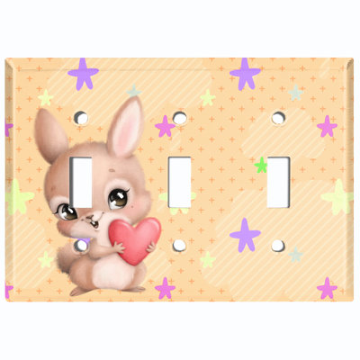 Animals 3 - Gang Toggle Light Switch Standard Wall Plate