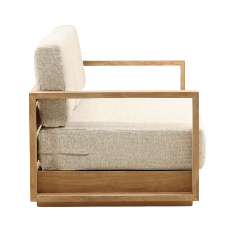 Darlene 94" Outdoor Olefin Patio Sofa, Sand