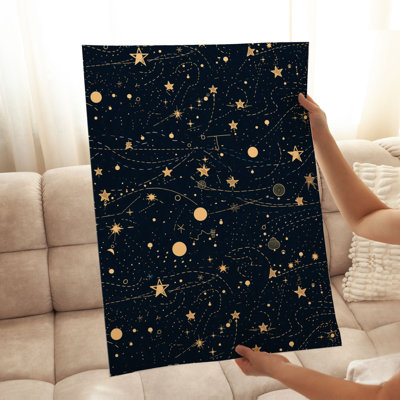Astronomie et espace, motif d'étoiles I, reproduction d'art moderne sans cadre