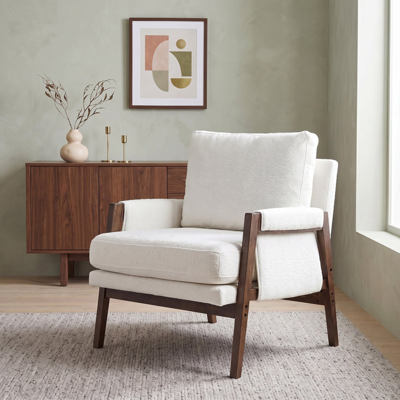 Fauteuil Brayven, Chenille blanche