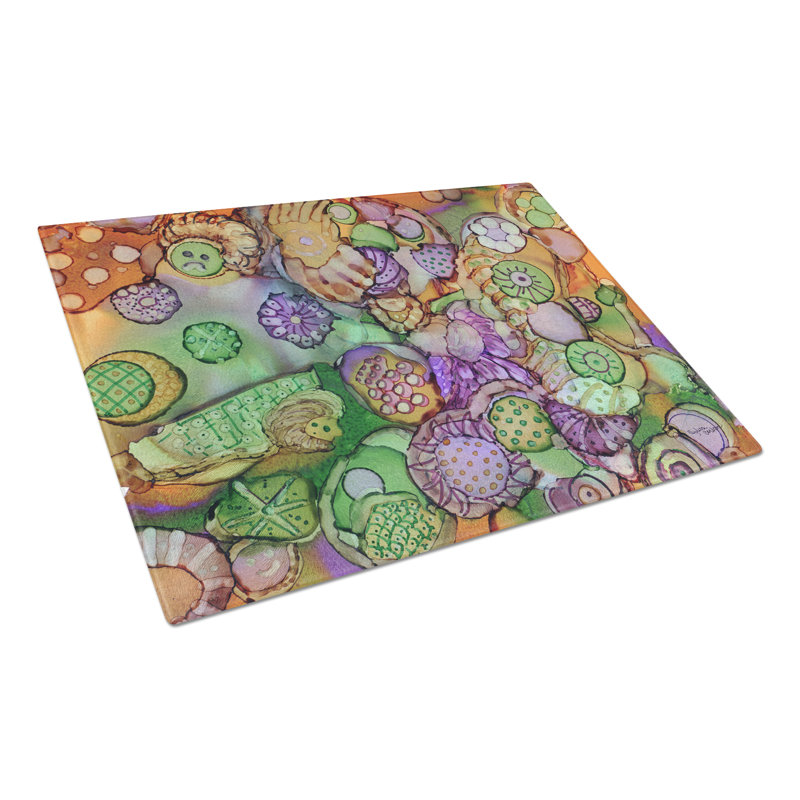 Caroline's Treasures Tempered Glass Abstract Cutting Board