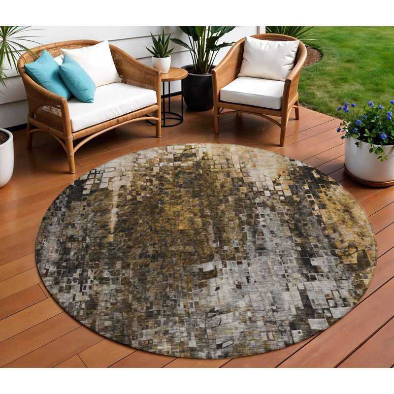 Tapis d'intérieur rond 8 po