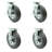 8 Inch  Pneumatic Wheel Caster Set 2 Swivel with Brakes and 2 Rigid SCC/SCC-100S280-PNB-GRY-TLB-2-R280-2