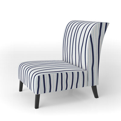 Fauteuil de chambre rembourré à motifs noir et blanc
