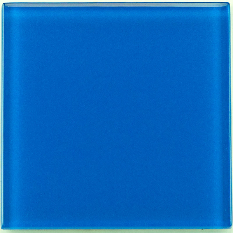 Torch Song 4'' W x 4'' L Glass Singular Tile, Royal Blue