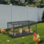 Cage à poules élevée en métal avec cage et couvercle imperméable