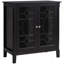 Buffet, armoire de rangement pour la cuisine, armoire d'appoint à double porte vitrée avec tablettes réglables