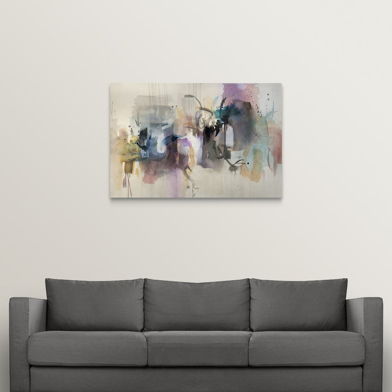 « swift suggestion », peinture sur toile, Toile tendue, H 32 po x l 48 po x P 1,25 po