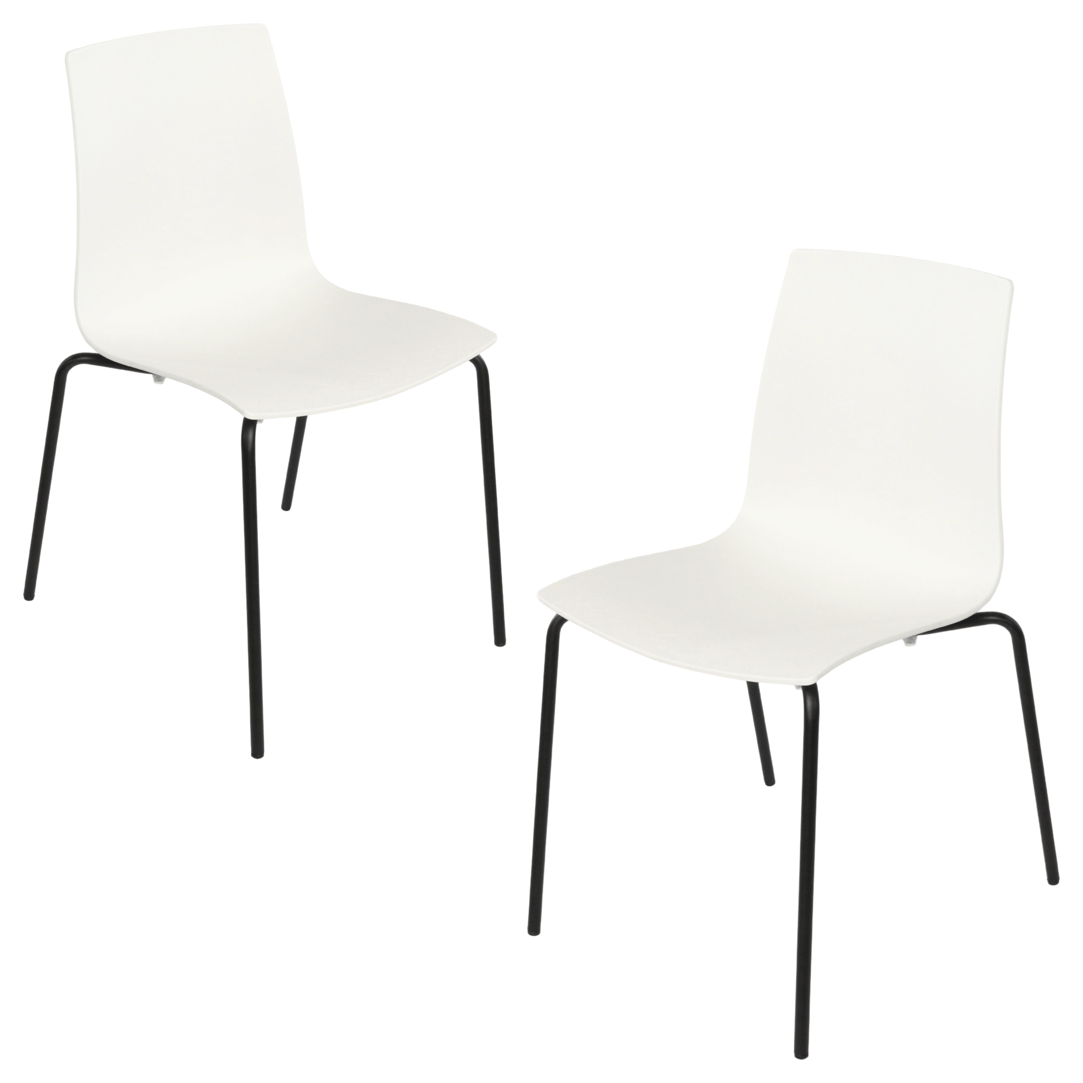 Furnish Theory Aero-S Pro Indoor/Outdoor Stackable Dining Side Chairs w ...