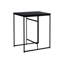 Table de cuisine rectangulaire 32 po, hauteur comptoir, stratifié noir, design chic