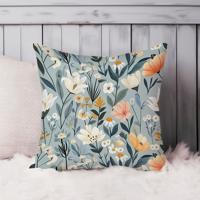 Botanical Floral Pattern IV Plants Scandinavian, 20"H x 20"W