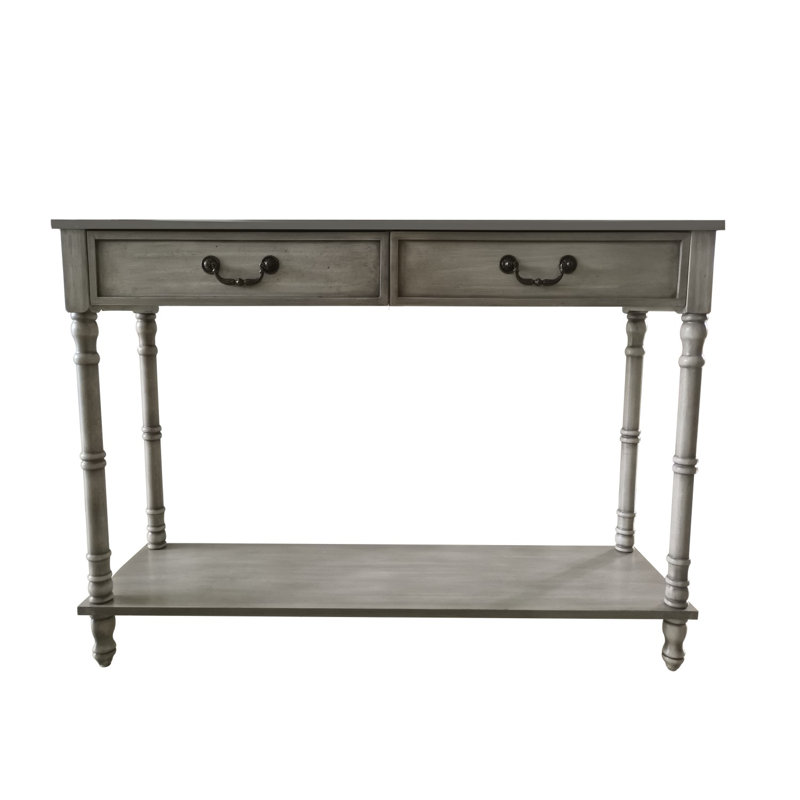 Gering 2 Drawer Wooden Hall Console Sofa Table