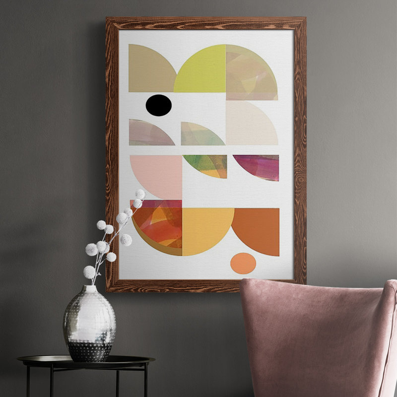 Dorset Shapes III, reproduction d'art encadrée, H 37,5 po x l 27,5 po, Toile avec cadre érable, Pas de tapis