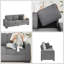 Canapé moderne 3 places en tissu Snowfleece - Canapé gris confortable et élégant pour le salon, la chambre à coucher ou le bureau-712277197