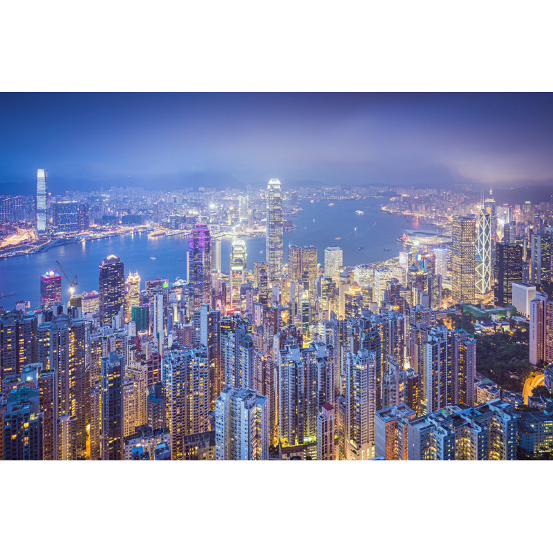 Erhardt Hong Kong China City - Wrapped Canvas Print, 30cm H x 46cm W x 3.8cm D