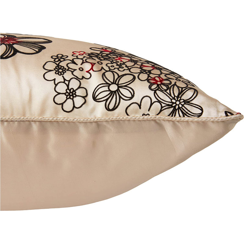 Coussin Silky Bloom Design, Beige