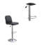 Tabouret de bar réglable avec siège en similicuir et base chromée, ensemble de 2, design moderne pour le confort et le style-227250716