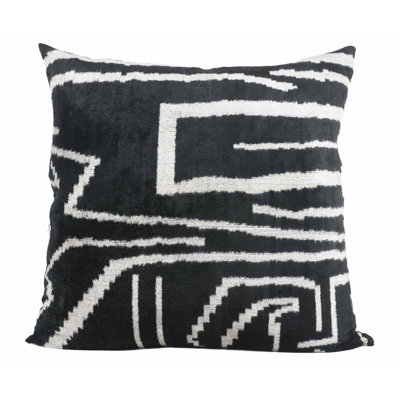 Velvet Euro Ikat Pillow Cover And insert