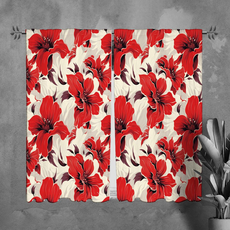 Paire de rideaux obscurcissant en polyester Rhuiradh, L 40 po x L 61 po