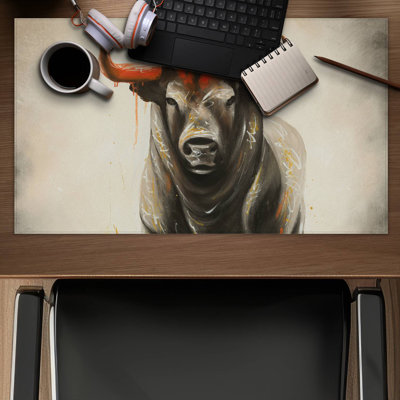 Fierce bull - 14.00"x24.25" Desk mat