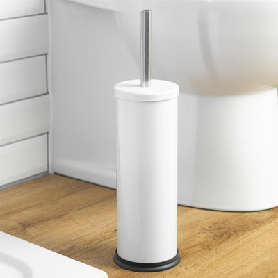 Harbour Housewares Round Toilet Brush and Holder