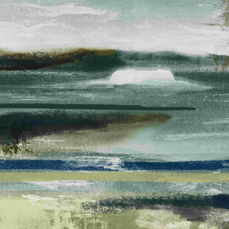 Paysage abstrait terne par - on, H 12 po x l 12 po