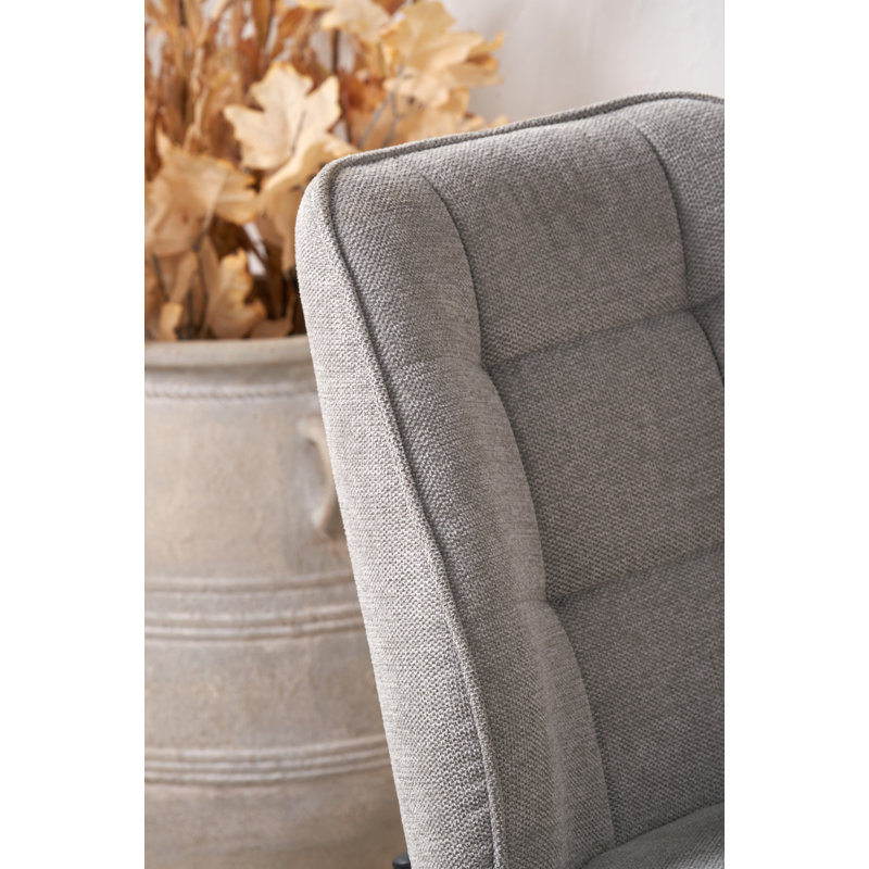 Enya 48cm H Upholstered Metal Upholstered Back Accent in Grey