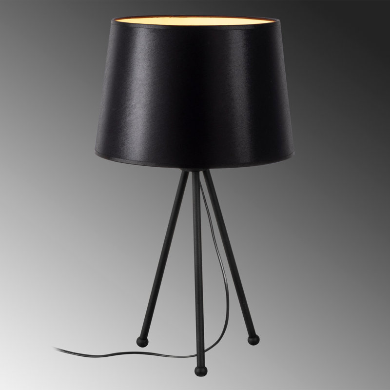 Lampe de table à trépied noire 21,65 po Parish