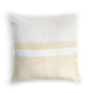 Housse de coussin tissé avec crème
