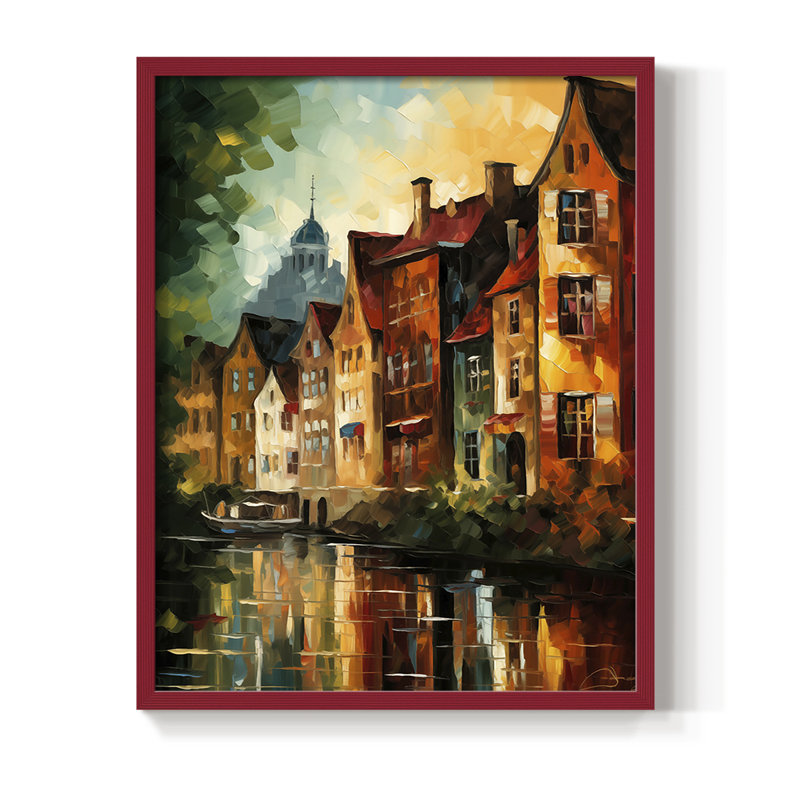 " LANDSCAPES Series CCLXX ", 15" H x 12" W, Red