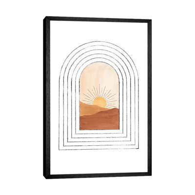 Mid Century Arch And Landscape by Whales Way - Painting on Canvas