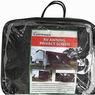 Origin RV Awning Privacy Side Sunblock Shade Drop, Black