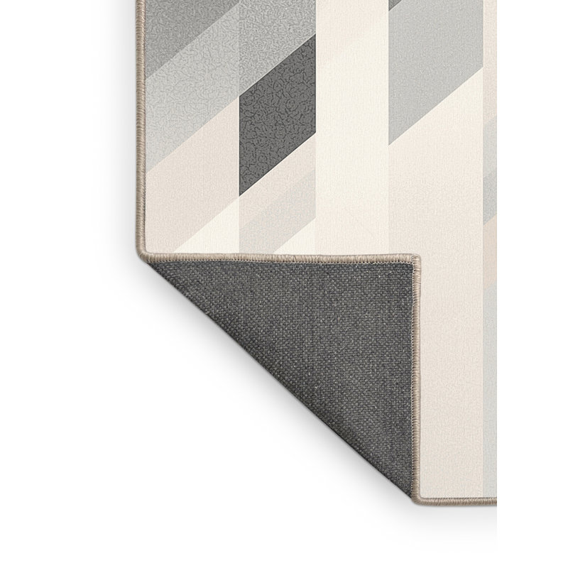Tapis beige moelleux doux moelleux Défino, Rond 5 pi