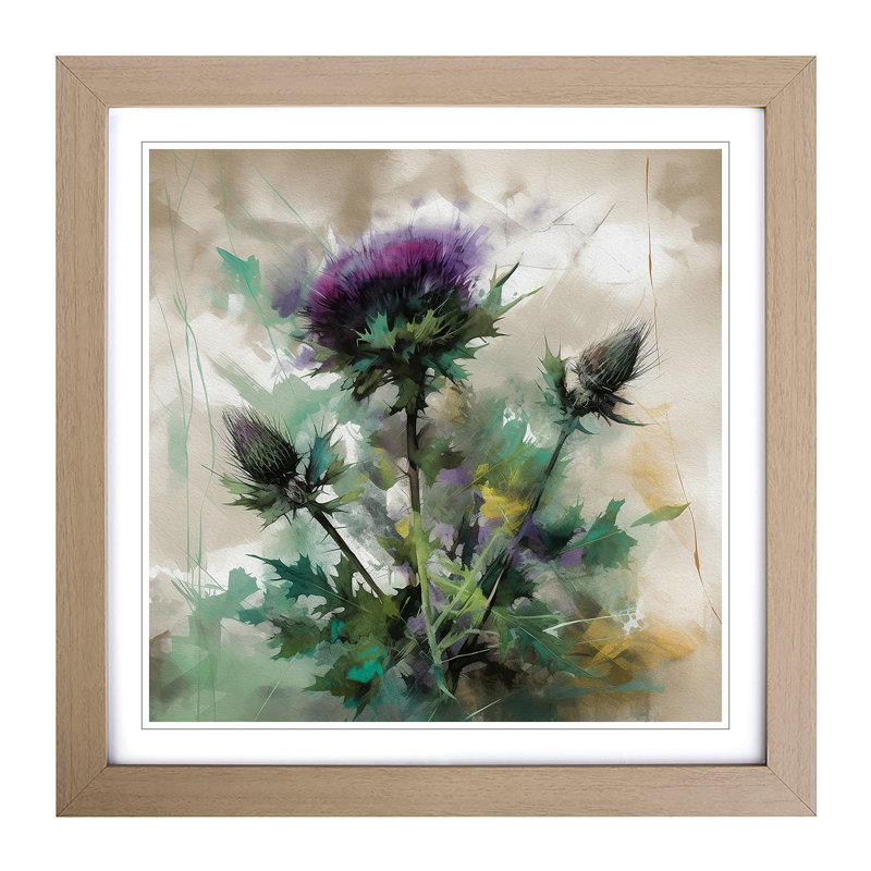 Thistle - Framed Print, Oak