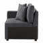 Fauteuil d'appoint rembourré en tissu gris Classic