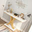 Table de vestibule étroite avec base géométrique-1362126447