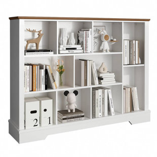 10-cube Farmhouse Bookcase With Adjustable Shelf