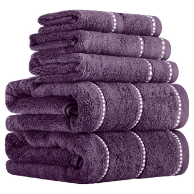 Ensemble de 6 serviettes de bain (taupe)