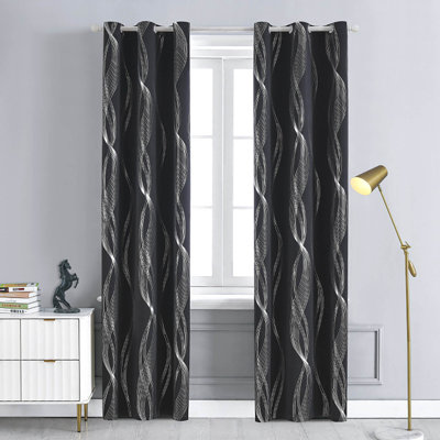 Paire de rideaux avec rideaux superposés de l 63 po x L 52 po pour chambre à coucher