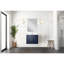 Meuble-lavabo 24 po x 22 po bleu marine avec comptoir en quartz blanc, miroir 18 po et robinet inclus