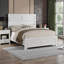 Structure de lit de style campagne moderne blanc uni avec tête de lit haute L 85 po x l 63 po